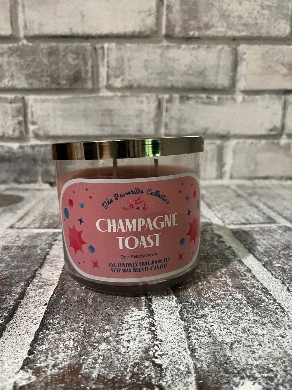 Bath & Body Works Champagne Toast Candle - Pink and Gold Lid